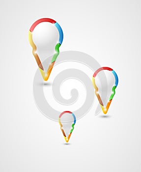 Three pointers with shadow