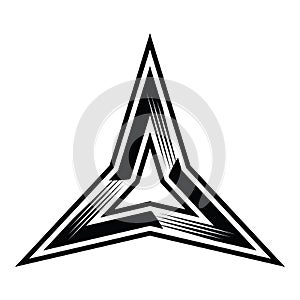 3 three points star clipart illustration vector