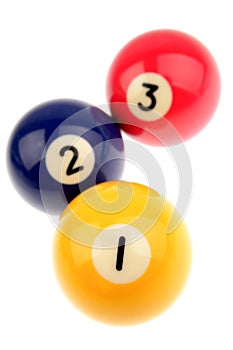 Three pool balls