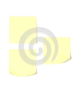 Three post its isolated on white photo