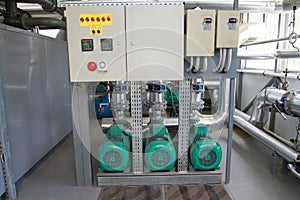 Three powerful pumps with a control panel