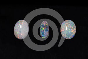 Three precious Queensland opals for quality jewelry photo
