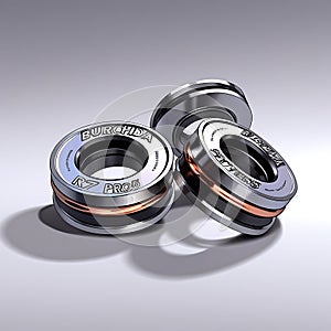 Three Precision Engineered R7 Pro5 Bearings Displayed