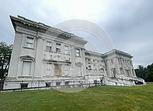 Three quarter view of the Staatsburgh State Historic Site, a Beaux-Arts mansion designed by