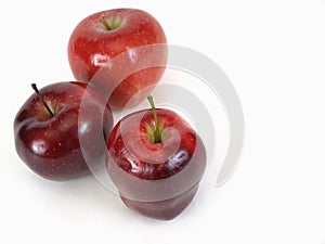 Three Red Apples