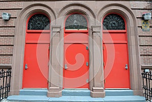 Three Red Doors