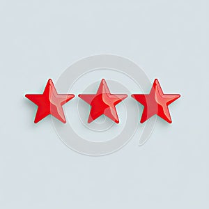 Three Red Stars Rating