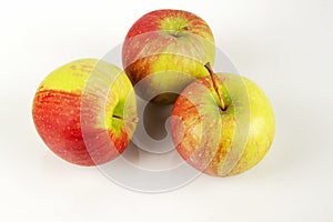 Three ripe juicy delicious apples
