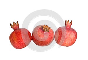 Three ripe pomegranates