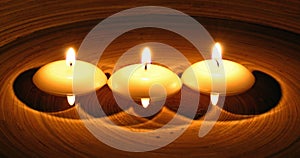 Three romantic candles