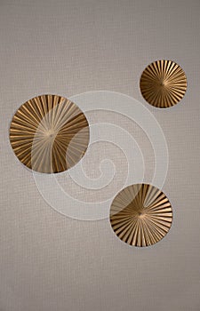 Three Round Disks On A Wall photo