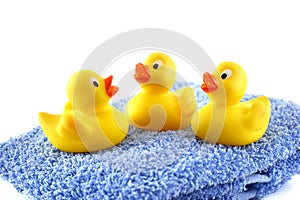 Three rubber ducks