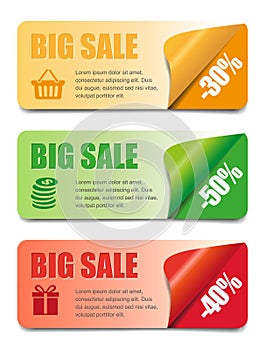 Three Sales Banners