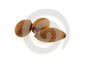 Three sapodilla thai fruit.