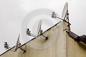 Three Satellite dishes