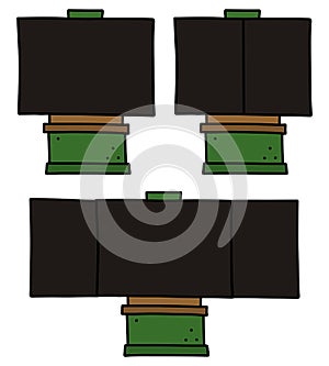 Three school blackboards