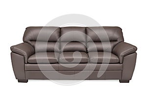 Three seats cozy brown leather