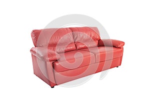 Three seats cozy red leather