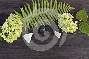 are three semi-precious stones - heliotrope, prehnite, amazonite