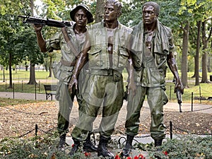 The Three Servicemen statue at the Vietnam Memorial Soldiers by Frederick Hart