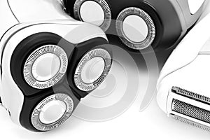 Three shavers close-up