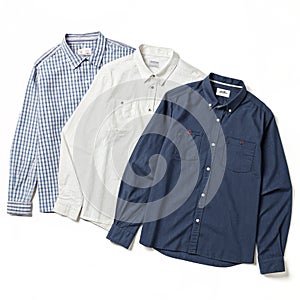 Three Shirts isolated on transparent background