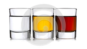 Three shot glasses