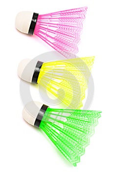 Three shuttlecock badminton