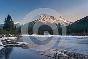 Three Sister mountain during the evening