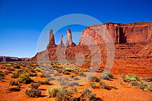 Three Sisters, Monument Valley National Park, Ariz photo