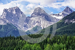 Three Sisters Mountain in Canmore, Alberta Canada