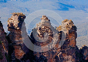 Three sisters rock formation