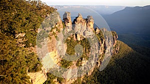 Three Sisters rock formation in the Blue Mountains National Park in New South Wales, Australia