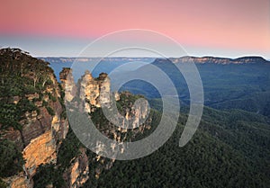 Three Sisters sunset, Blue Mountains,NSW,Australia