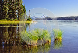 Three Sisters and Waldo Lake, Cascade Mountains, Oregon