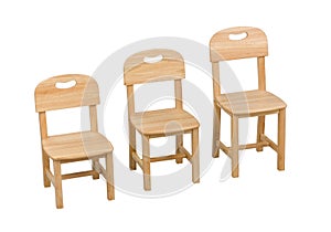 Three size of the chairs for kids