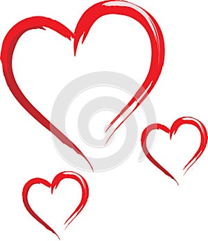 Three Sketched Hearts