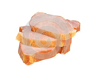 Three slices of gammon steaks