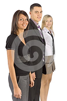 Three Smiling Business People