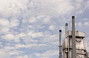 Three Smoke stacks on power plant