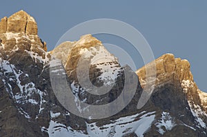 Three snow-capped peaks photo