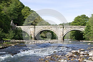 Three span stone bridge