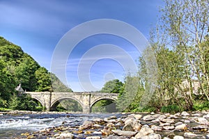 Three span stone bridge