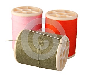 Three spool of thread