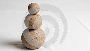 Are arranged vertically with the smallest on top and the largest