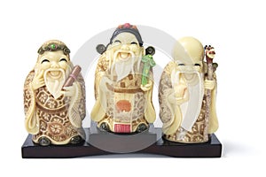 Three Star God Figurines