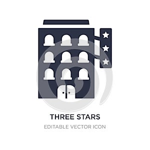 three stars icon on white background. Simple element illustration from Buildings concept