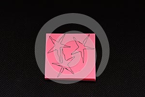 Three stars with only the outline.