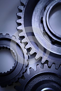 Three steel gears