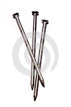 Three steel nails